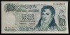 Bancnota 5 PESOS - ARGENTINA, anul ND 1969 * Cod 156 = UNC