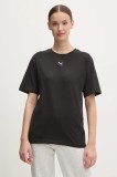 Puma tricou din bumbac femei, culoarea negru, 684971