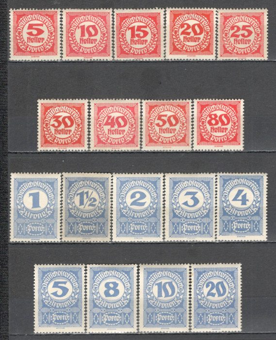 Austria.1920/21 Porto-cifre MA.1013