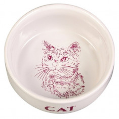 Castron din ceramica pentru pisici, cu model - 0,3 l foto