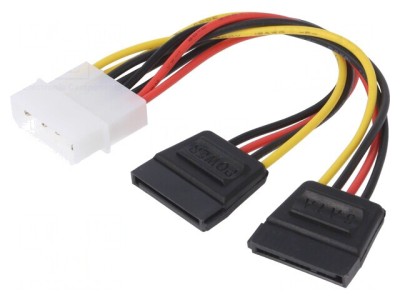 Cablu Alimentare SATA Molex 2x 0,2m foto