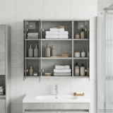 vidaXL Dulap cu oglindă pentru baie Gri din beton 63,5 x 16 x 62,5 cm 889154