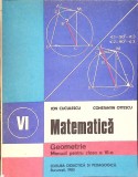MATEMATICA. GEOMETRIE. MANUAL PENTRU CLASA A VI-A-ION CUCULESCU, CONSTANTIN OTTESCU-348206
