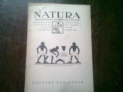 REVISTA NATURA NR.3/1929 foto