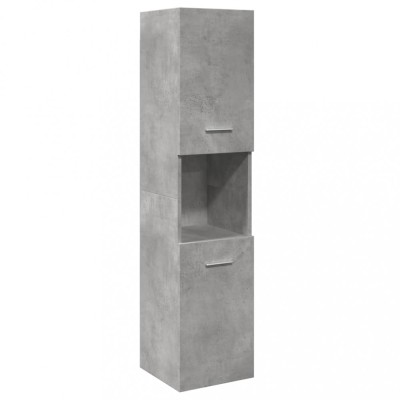 vidaXL Dulap suspendat de baie, gri beton, 30x30x130 cm lemn prelucrat 856220 foto
