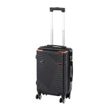 Valiză de cabină Leziter TraveLux Urban, Carcasă Rigidă ABS, Roți Detașabile, 50x35x23 cm, Negru