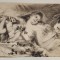 TANARA CU PORUMBEL , CARTE POSTALA , REPRODUCEREA UNEI GRAVURI , CLASICA