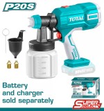 Pistol de vopsit TOTAL - 800ML - LI-ION - 20V (NU INCLUDE ACUMULATOR SI INCARCATOR)