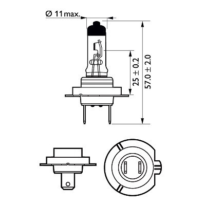 Bec Far H18 65W 12V Long Life Ecovision (Cutie) Philips 139259 12643LLC1