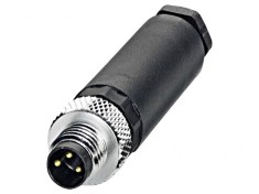 Conector M8 3 PIN Drept pe Cablu 4A 60V
