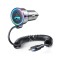 Joyroom JR-CL07 &Icirc;ncărcător auto 3-&icirc;n-1 de 72W cu cablu USB-C de 1,6m &ndash; Negru