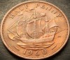 Moneda HALF PENNY - MAREA BRITANIE/ ANGLIA, anul 1960 *cod 4594 patina curcubeu, Europa