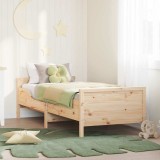 vidaXL Cadru de pat extensibil pentru copii Maro 80 x 130 / 165 / 200 cm