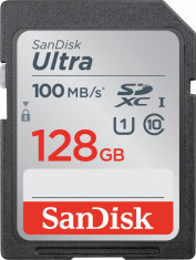 Card de memorie Sandisk Ultra 128GB SDXC UHS-I U1 Clasa 10 foto