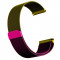 Curea otel, Milanese Loop Slim, compatibila cu Samsung Gear 2 Live, Telescoape QR, 22mm, Purple Green