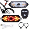 Stop LED bicicleta, cu semnalizare, 5 moduri iluminare, 5000K, IPX4, telecomanda, 900 mAh, micro-USB, Oem