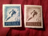 Serie Polonia 1957 - Sport - SKI , 2 valori