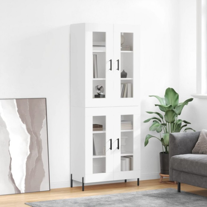 vidaXL Dulap &icirc;nalt, alb, 69,5x34x180 cm, lemn compozit