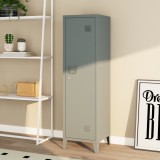 Dulap metalic Kurikka 137x38x38cm gri inchis [en.casa] HausGarden Leisure, [en.casa]
