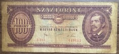 B11 39 - Bancnota foarte veche - Ungaria - 100 forint - 1980