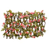 Cumpara ieftin Spalier cu iedera artificiala extensibil, roz inchis, 180x30 cm