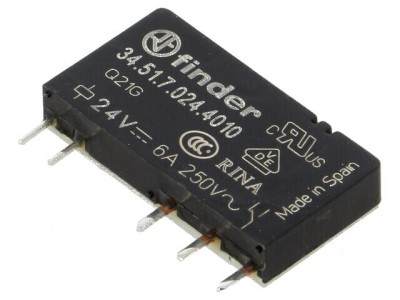 Releu electromagnetic SPDT 24VDC, 10A foto