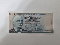 Islanda 100 Kronur 1961 Noua