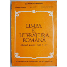 Limba si literatura romana Manual pentru clasa a X-a &ndash; Constantin Parfene, Nicolae I. Nicolae (1998)