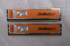 Kit memorii 4gb ddr3 crucial ballistix(2x2gb) 1600mhz foto