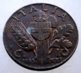 1.700 ITALIA WWII VITTORIO EMANUELE III 10 CENTESIMI 1943 R, Europa, Bronz-Aluminiu