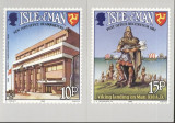 Isle of Man 1983 UPU, 2 Postcards K.257