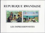 Rwanda 1980 - Picturi, arta, impresioniști, colita neuzata