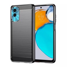 Husa carbon compatibila motorola moto e22s tech antisoc, negru foto