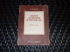 Geologia Zacamintelor De Titei Si De Gaza - I.o. Brod , 20991