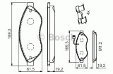 Set placute frana,frana disc PEUGEOT BOXER platou / sasiu (2006 - 2016) BOSCH 0 986 494 581