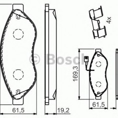 Set placute frana,frana disc FIAT DUCATO bus (250, 290) (2006 - 2016) BOSCH 0 986 494 581