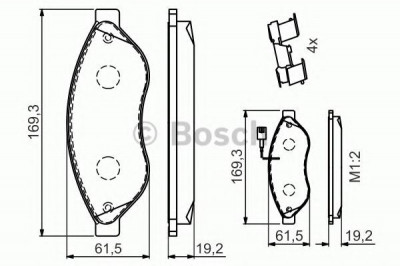 Set placute frana,frana disc FIAT DUCATO caroserie (250, 290) (2006 - 2016) BOSCH 0 986 494 581 foto