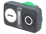 Comutator dublu 22mm IP66 alb/negru