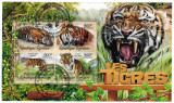 TOGO 2016 - Fauna, Tigri / colita+bloc MNH (2 img), Nestampilat