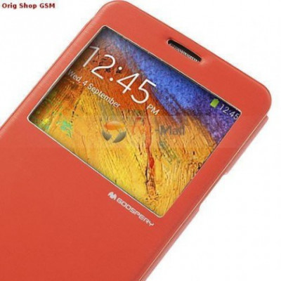 Husa Mercury EasyView Samsung Galaxy S4 I9505 Orange Blister foto