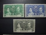 GIBRALTAR 1937 SERIE INCORONAREA GEORGE VI MH, Nestampilat