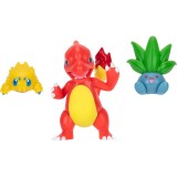 Set 3 Mini Figurine Articulate Pokemon - Joltik, Oddish, Charmeleon W21, Jazwares Toys