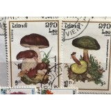(B ) Timbre serii Straine Flora Ciuperci Lao