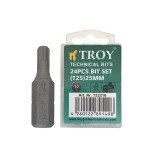 Cumpara ieftin Set de biti torx Troy 22216, T25, 25 mm, 24 bucati