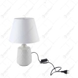 Veioza din ceramica 38 CM, Elegance Alb