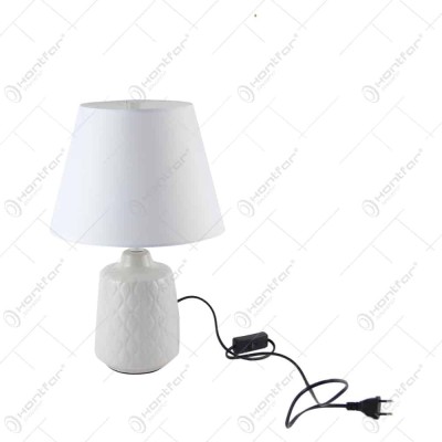Veioza din ceramica 38 CM, Elegance Alb foto