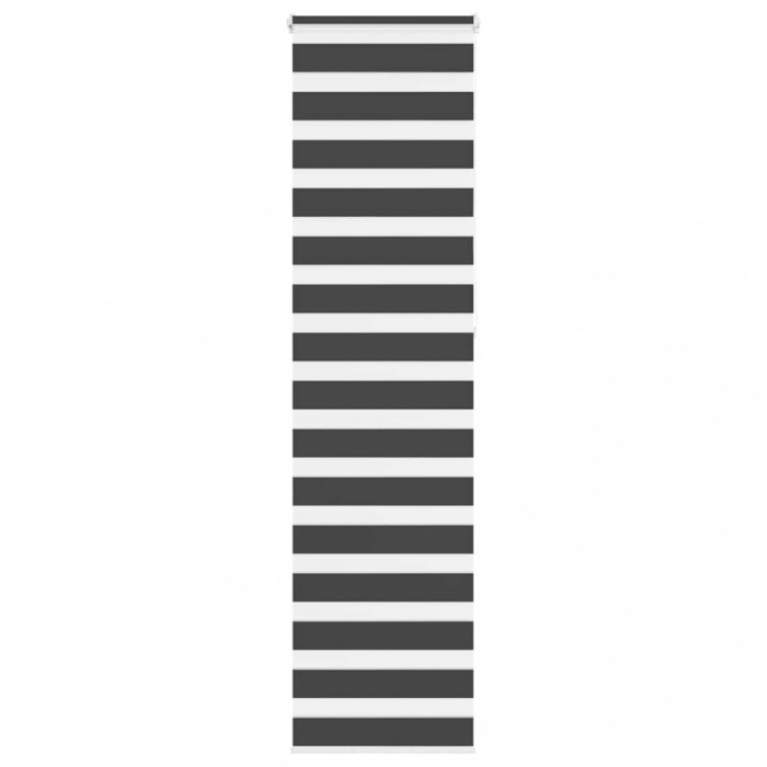 vidaXL Jaluzea tip zebra neagră lățime țesătură 45,9 cm poliester