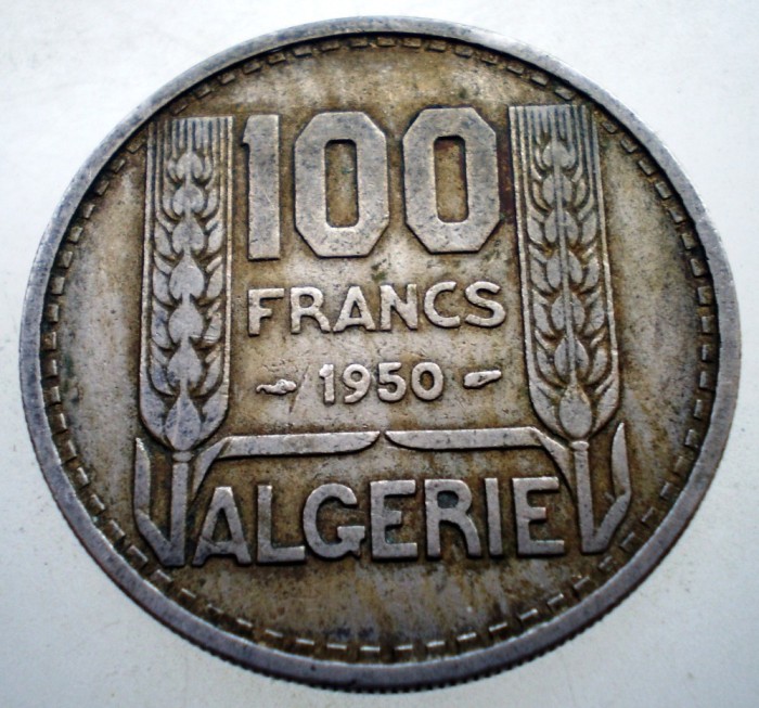7.362 ALGERIA OCUPATIE FRANCEZA 100 FRANCS FRANCI 1950
