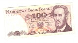 Bancnota Polonia 100 zloti 1988, circulata, stare buna