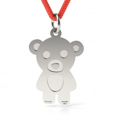 Pandantiv Teddy Bear cu Snur reglabil din Argint 925 personalizabil foto